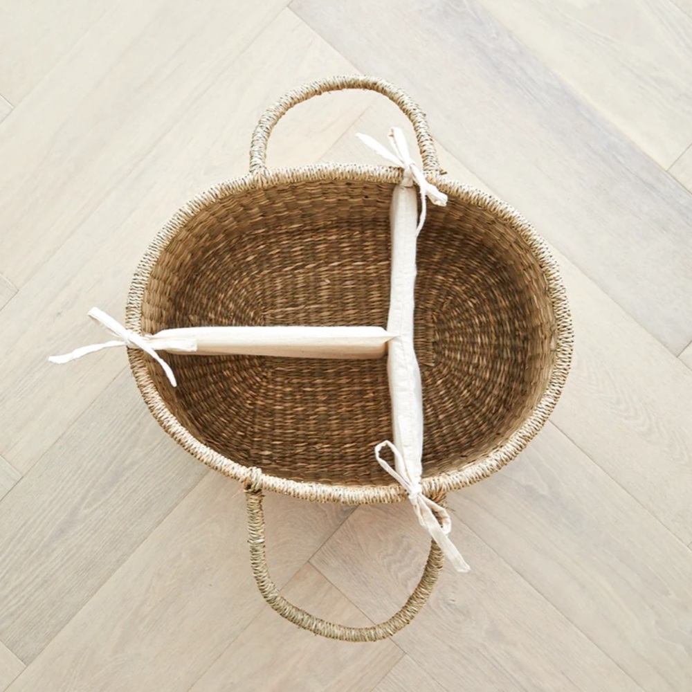 Woven diaper Basket with Handles